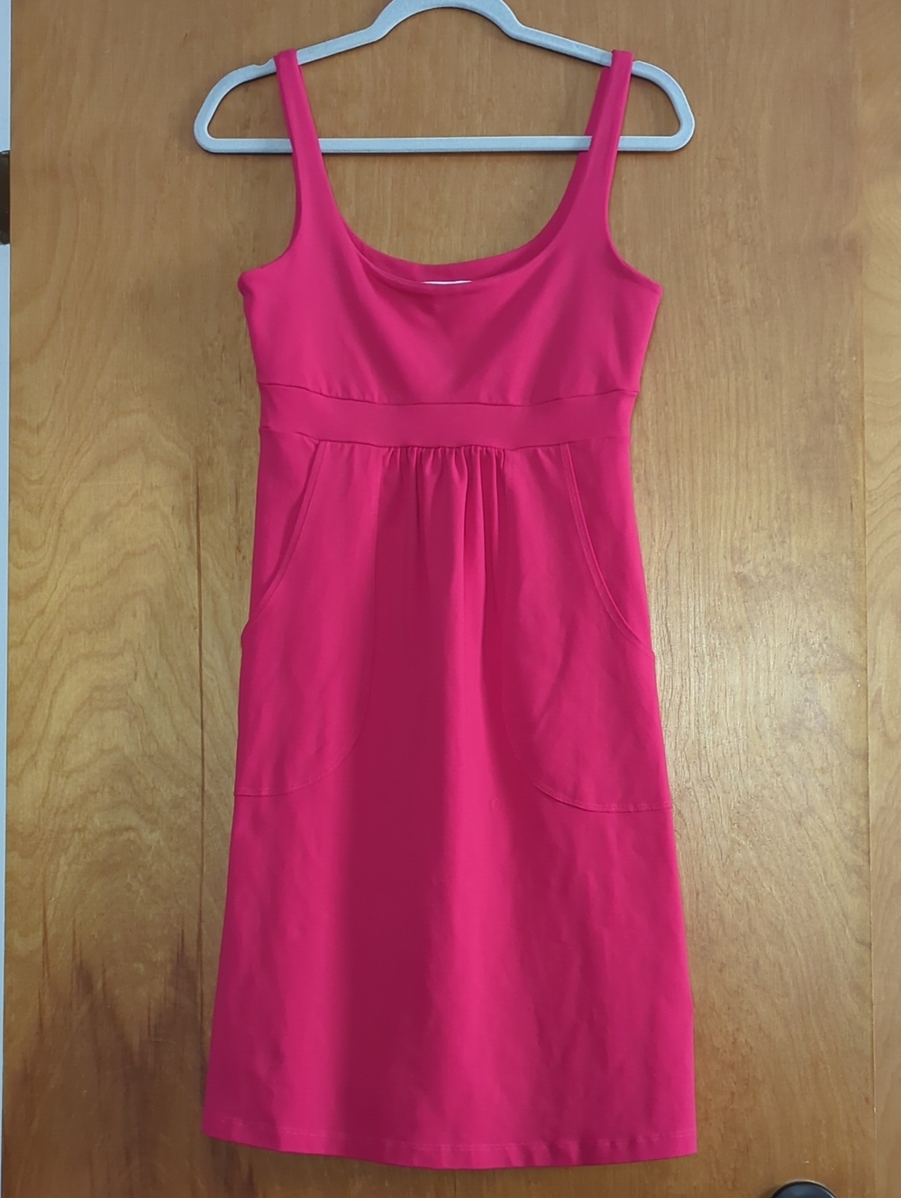Susana Monaco Hot Pink Scoop-Neck Midi Tank Dress